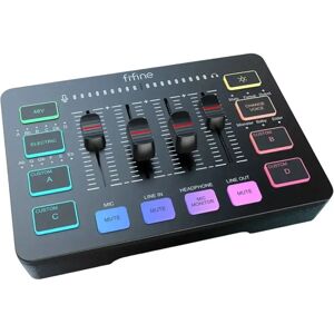 Fifine Mixeur Audio Sc3 Black One Size unisex - Publicité Fifine Mixeur Audio Sc3 Black One Size unisex - Publicité