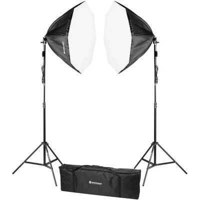Ensemble d'Éclairage Bresser - 850W avec Softboxes - Publicité Ensemble d'Éclairage Bresser - 850W avec Softboxes - Publicité