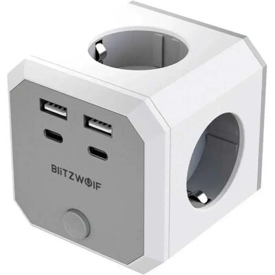 Blitzwolf Bw-ec2 Cube D´alimentation 8 En 1 4xca/2 X Usb-a/2 X Usb-c Black / White One Size unisex - Publicité Blitzwolf Bw-ec2 Cube D´alimentation 8 En 1 4xca/2 X Usb-a/2 X Usb-c Black / White One Size unisex - Publicité