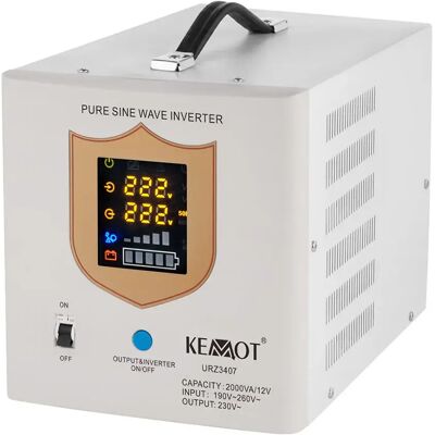 Kemot PROsinus-2000 UPS - Onde sinusoïdale pure 12V 230V 2000VA - Publicité Kemot PROsinus-2000 UPS - Onde sinusoïdale pure 12V 230V 2000VA - Publicité