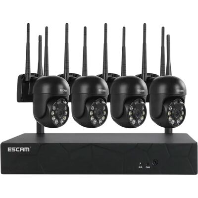 Escam WNK614 - 4 caméras 3 MP - NVR sans fil - Kit de vidéosurveillance - Publicité Escam WNK614 - 4 caméras 3 MP - NVR sans fil - Kit de vidéosurveillance - Publicité