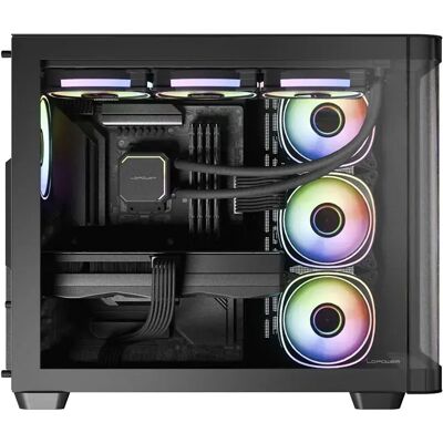 Boîtier PC Noir ATX LC-Power - Pro-Storm Dark - Supporte Micro ATX - Publicité Boîtier PC Noir ATX LC-Power - Pro-Storm Dark - Supporte Micro ATX - Publicité