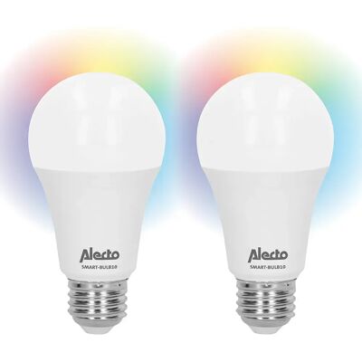 Alecto Smart Lampe LED Wi-Fi SMART-BULB10 DUO - Ampoule LED Wi-Fi intelligente - Publicité Alecto Smart Lampe LED Wi-Fi SMART-BULB10 DUO - Ampoule LED Wi-Fi intelligente - Publicité