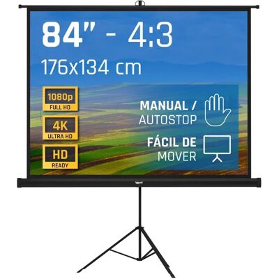 Iggual Monitos Écran De Projection Avec Trépied 84´´ White One Size unisex - Publicité Iggual Monitos Écran De Projection Avec Trépied 84´´ White One Size unisex - Publicité