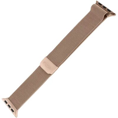 Bracelet en maille or rose pour Apple Watch - Accessoire montre connectée - Publicité Bracelet en maille or rose pour Apple Watch - Accessoire montre connectée - Publicité