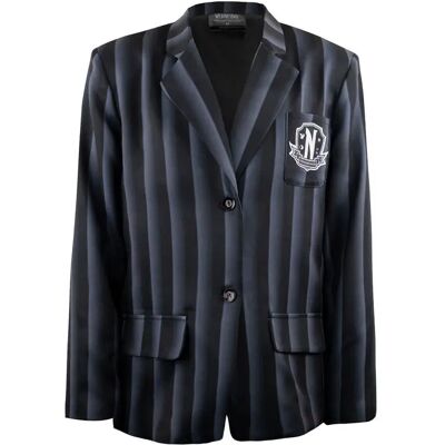 Cinereplicas Mercredi Nevermore Academy Veste Blazer à Rayures Noires Costume Multicolor L - Publicité Cinereplicas Mercredi Nevermore Academy Veste Blazer à Rayures Noires Costume Multicolor L - Publicité