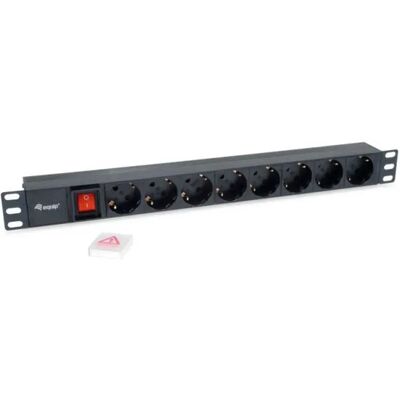 Equip Multiprise Rack 8 Prises 1.8 M 3500w Black One Size unisex - Publicité Equip Multiprise Rack 8 Prises 1.8 M 3500w Black One Size unisex - Publicité