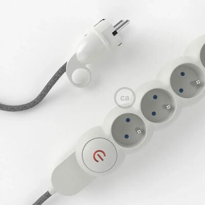 Creative Cables Multiprise M1f4b01rn02 Câble En Lin Rn02 1 M Grey / White 1 m unisex - Publicité Creative Cables Multiprise M1f4b01rn02 Câble En Lin Rn02 1 M Grey / White 1 m unisex - Publicité