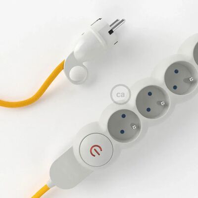 Creative Cables Multiprise Câble En Rayonne Rm10 M1f4b03rm10 3 M Yellow / White 3 m unisex - Publicité Creative Cables Multiprise Câble En Rayonne Rm10 M1f4b03rm10 3 M Yellow / White 3 m unisex - Publicité