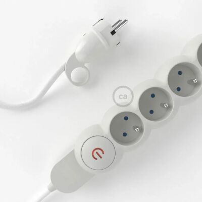 Creative Cables Multiprise Câble En Rayonne M1f4b05rm01 Rm01 5 M White 5 m unisex - Publicité Creative Cables Multiprise Câble En Rayonne M1f4b05rm01 Rm01 5 M White 5 m unisex - Publicité