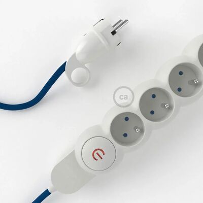 Creative Cables Multiprise Câble En Rayonne Rm12 M1f4b10rm12 10 M Blue / White 10 m unisex - Publicité Creative Cables Multiprise Câble En Rayonne Rm12 M1f4b10rm12 10 M Blue / White 10 m unisex - Publicité