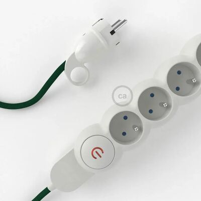 Creative Cables Multiprise Câble En Rayonne Rm21 M1f4b10 10 M Dark Green / White 10 m unisex - Publicité Creative Cables Multiprise Câble En Rayonne Rm21 M1f4b10 10 M Dark Green / White 10 m unisex - Publicité