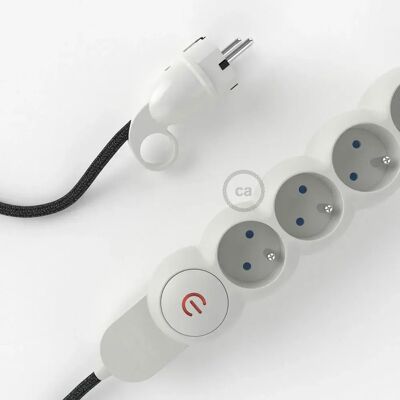 Creative Cables Multiprise M1f4b10rn03 Câble En Lin Rn03 10 M Anthracite / White 10 m unisex - Publicité Creative Cables Multiprise M1f4b10rn03 Câble En Lin Rn03 10 M Anthracite / White 10 m unisex - Publicité