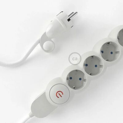 Creative Cables Multiprise Câble En Rayonne Rm01 M1t4b01rm01 1 M White 1 m unisex - Publicité Creative Cables Multiprise Câble En Rayonne Rm01 M1t4b01rm01 1 M White 1 m unisex - Publicité