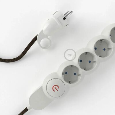 Creative Cables Multiprise M1t4b01rn04 Câble En Lin Rn04 1 M Brown / White 1 m unisex - Publicité Creative Cables Multiprise M1t4b01rn04 Câble En Lin Rn04 1 M Brown / White 1 m unisex - Publicité