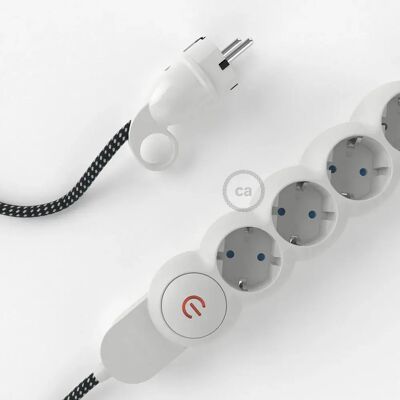 Creative Cables Multiprise Câble En Rayonne M1t4b02rt41 Rt41 2 M White 2 m unisex - Publicité Creative Cables Multiprise Câble En Rayonne M1t4b02rt41 Rt41 2 M White 2 m unisex - Publicité
