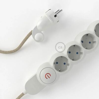 Creative Cables Multiprise M1t4b03rn01 Câble En Lin Rn01 3 M Beige / White 3 m unisex - Publicité Creative Cables Multiprise M1t4b03rn01 Câble En Lin Rn01 3 M Beige / White 3 m unisex - Publicité