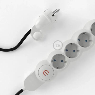 Creative Cables Multiprise Câble En Rayonne M1t4b10rm04 Rm04 10 M Black / White 10 m unisex - Publicité Creative Cables Multiprise Câble En Rayonne M1t4b10rm04 Rm04 10 M Black / White 10 m unisex - Publicité