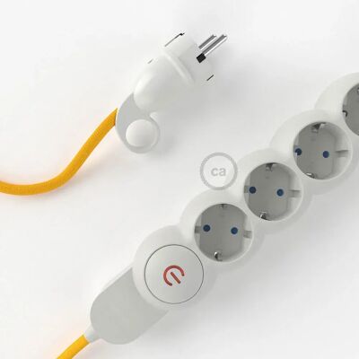 Creative Cables Multiprise Câble En Rayonne M1t4b10rm10 10 M AIvorylo / White 10 m unisex - Publicité Creative Cables Multiprise Câble En Rayonne M1t4b10rm10 10 M AIvorylo / White 10 m unisex - Publicité