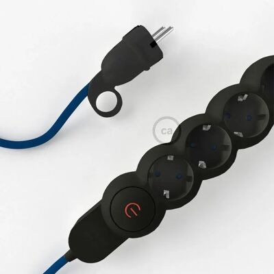 Creative Cables Multiprise Câble En Rayonne M1t4n02rm12 Rm12 2 M Blue / Black 2 m unisex - Publicité Creative Cables Multiprise Câble En Rayonne M1t4n02rm12 Rm12 2 M Blue / Black 2 m unisex - Publicité
