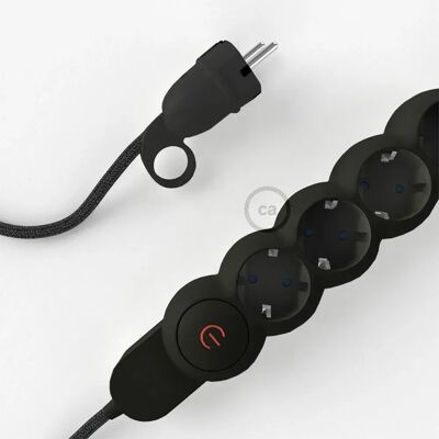 Creative Cables Multiprise M1t4n02rn03 Câble En Lin Rn03 2 M Anthracite / Black 2 m unisex - Publicité Creative Cables Multiprise M1t4n02rn03 Câble En Lin Rn03 2 M Anthracite / Black 2 m unisex - Publicité