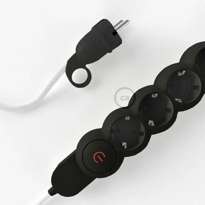 Creative Cables Multiprise M1t4n05rm01 Câble En Rayonne Rm01 5 M White / Black 5 m unisex - Publicité Creative Cables Multiprise M1t4n05rm01 Câble En Rayonne Rm01 5 M White / Black 5 m unisex - Publicité