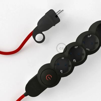 Creative Cables Multiprise Câble En Rayonne M1t4n05rm09 Rm09 5 M Red / Black 5 m unisex - Publicité Creative Cables Multiprise Câble En Rayonne M1t4n05rm09 Rm09 5 M Red / Black 5 m unisex - Publicité