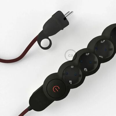 Creative Cables Multiprise Câble En Rayonne M1t4n10rm19 Rm19 10 M Bordeaux / Black 10 m unisex - Publicité Creative Cables Multiprise Câble En Rayonne M1t4n10rm19 Rm19 10 M Bordeaux / Black 10 m unisex - Publicité