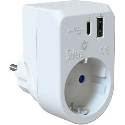 Solera Branchez 3 Prises White One Size unisex - Publicité Solera Branchez 3 Prises White One Size unisex - Publicité