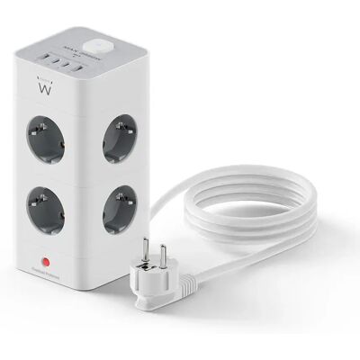 Ewent Multiprise 2xusb A/c 8 Prises Avec Interrupteur 1.5 M White / Grey One Size unisex - Publicité Ewent Multiprise 2xusb A/c 8 Prises Avec Interrupteur 1.5 M White / Grey One Size unisex - Publicité