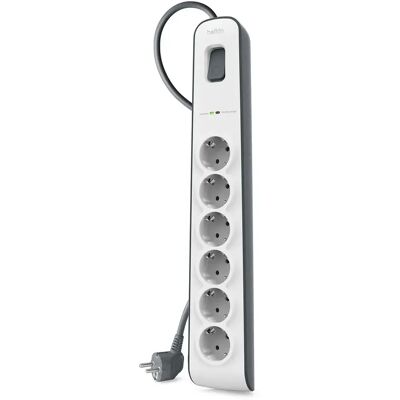 Multiprise Belkin 6 prises, câble 2m - Protection contre surtensions - Publicité Multiprise Belkin 6 prises, câble 2m - Protection contre surtensions - Publicité