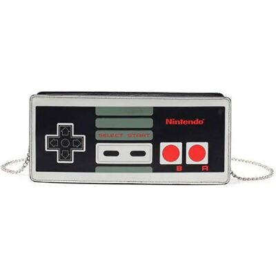 Difuzed Sac à Main Manette Nes Black / Grey / Red One Size unisex - Publicité Difuzed Sac à Main Manette Nes Black / Grey / Red One Size unisex - Publicité