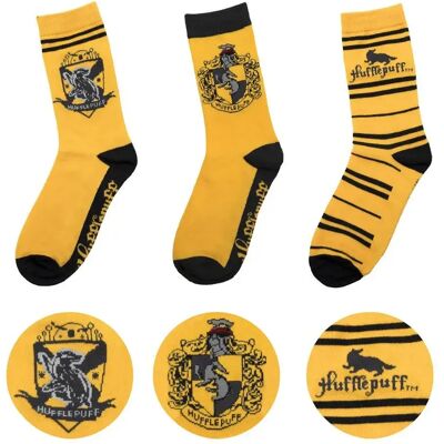 Cinereplicas Chaussettes 3 Paires Poufsouffle Harry Potter Multicolor EU 35-45 - Publicité Cinereplicas Chaussettes 3 Paires Poufsouffle Harry Potter Multicolor EU 35-45 - Publicité