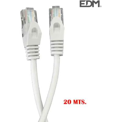 Câble Réseau Cat5e Blanc EDM 56024 - Câble Réseau - Publicité Câble Réseau Cat5e Blanc EDM 56024 - Câble Réseau - Publicité