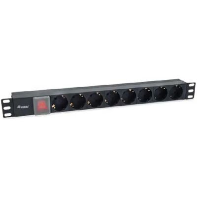 Equip Multiprise Rack 8 Prises 19´´ Cable 1.8 M Black One Size unisex - Publicité Equip Multiprise Rack 8 Prises 19´´ Cable 1.8 M Black One Size unisex - Publicité