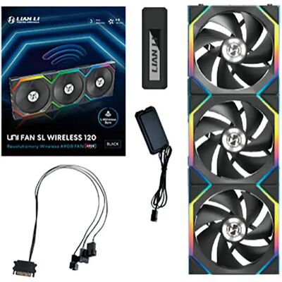 Lian-Li Ventilateur Sl Wireless 120 Mm 3 Unités Black One Size - Publicité Lian-Li Ventilateur Sl Wireless 120 Mm 3 Unités Black One Size - Publicité