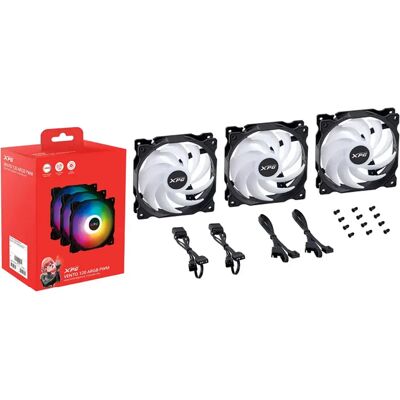 Xpg Ventilateur Vento 120 Argb Pwm 12 Cm 3 Unités Black / White One Size unisex - Publicité Xpg Ventilateur Vento 120 Argb Pwm 12 Cm 3 Unités Black / White One Size unisex - Publicité