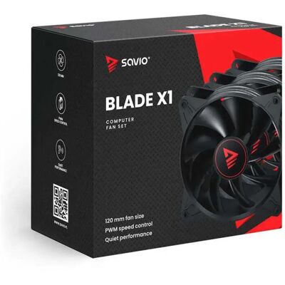 Savio Ventilateur Blade X1 3 Unités Black One Size - Publicité Savio Ventilateur Blade X1 3 Unités Black One Size - Publicité
