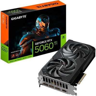 Gigabyte Carte Graphique Rtx 5060 Ti Windforce Oc 16gb Gddr7 Black One Size unisex - Publicité Gigabyte Carte Graphique Rtx 5060 Ti Windforce Oc 16gb Gddr7 Black One Size unisex - Publicité