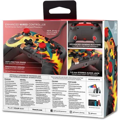 Powera Manette Nintendo Switch Charizard Firestorm Multicolor One Size unisex - Publicité Powera Manette Nintendo Switch Charizard Firestorm Multicolor One Size unisex - Publicité