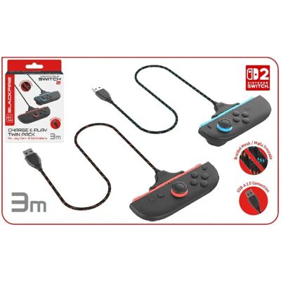 Blackfire Switch 2 Chargeur Double Charge & Play Pour Joy-con 3 M Black One Size - Publicité Blackfire Switch 2 Chargeur Double Charge & Play Pour Joy-con 3 M Black One Size - Publicité