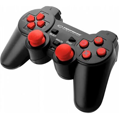 Esperanza Manette De Pc Egg106r Pc Playstation 2 Playstation 3 Analogue/digital Usb 2.0 Red / Black One Size - Publicité Esperanza Manette De Pc Egg106r Pc Playstation 2 Playstation 3 Analogue/digital Usb 2.0 Red / Black One Size - Publicité