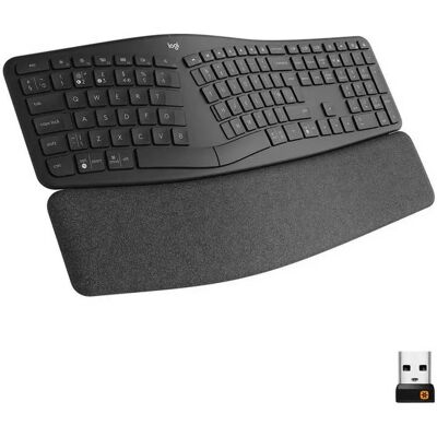 Logitech Clavier Sans Fil Ergo K860 Anglais Black One Size unisex - Publicité Logitech Clavier Sans Fil Ergo K860 Anglais Black One Size unisex - Publicité