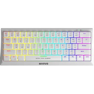 Marvo Clavier Mécanique Gaming Ma-kg962wh-b Sp Espagnol White One Size unisex - Publicité Marvo Clavier Mécanique Gaming Ma-kg962wh-b Sp Espagnol White One Size unisex - Publicité