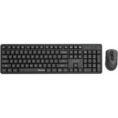 Gembird Clavier Et Souris Sans Fil Kbs-wms-01 Silent Us Layout Black One Size unisex - Publicité Gembird Clavier Et Souris Sans Fil Kbs-wms-01 Silent Us Layout Black One Size unisex - Publicité