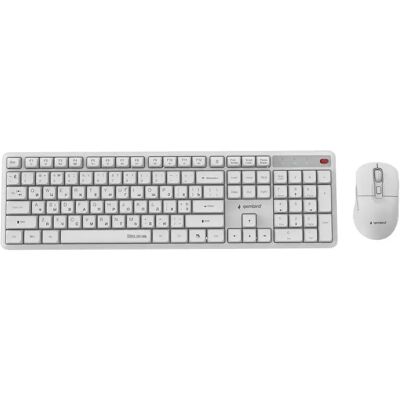 Gembird Clavier Et Souris Sans Fil Kbs-wms-01-w-cyrl Silent Ru Layout White One Size unisex - Publicité Gembird Clavier Et Souris Sans Fil Kbs-wms-01-w-cyrl Silent Ru Layout White One Size unisex - Publicité