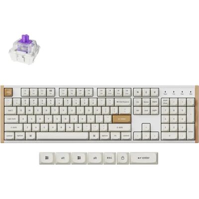 Keychron Clavier Mécanique Sans Fil K10 He White One Size - Publicité Keychron Clavier Mécanique Sans Fil K10 He White One Size - Publicité