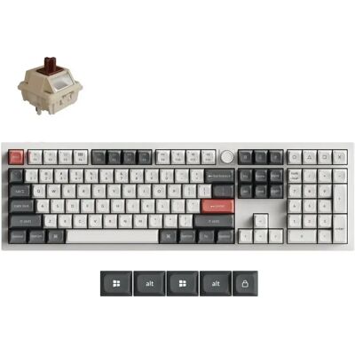 Keychron Clavier Mécanique Sans Fil Q6u-p3 White One Size - Publicité Keychron Clavier Mécanique Sans Fil Q6u-p3 White One Size - Publicité