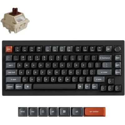 Keychron Clavier Mécanique Sans Fil V1u-d3 Black One Size - Publicité Keychron Clavier Mécanique Sans Fil V1u-d3 Black One Size - Publicité