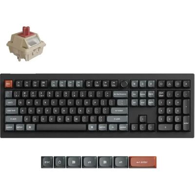 Keychron Clavier Mécanique Sans Fil V6u-d4 Black One Size - Publicité Keychron Clavier Mécanique Sans Fil V6u-d4 Black One Size - Publicité